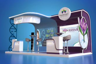 booth exhibition stands and event in 3d design