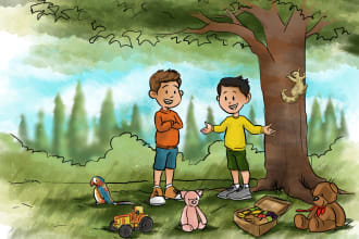 create awesome children book illustrations