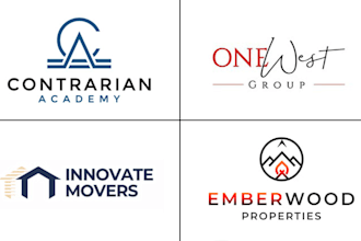 do modern real estate construction company logo design