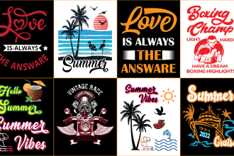 do modern typography and graphic bulk custom t shirt design