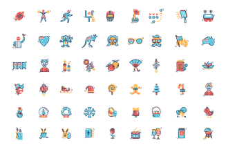 design flat icon set for the website and app in 24 hours