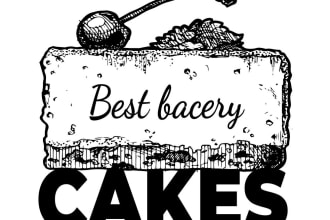 make modern bakery logo in high definition
