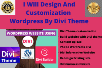 design and customization wordpress website by divi theme