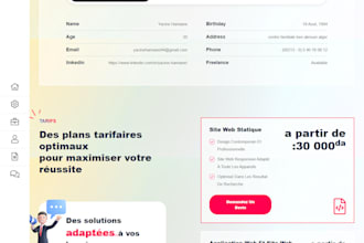 create a portfolio website for companies and freelancers