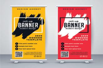 design roll up banner, retractable banner, standee signage in 24 hours