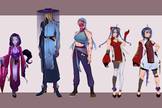 draw the concept of your characters