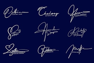 design luxury, scripted, handwritten, or signature logo