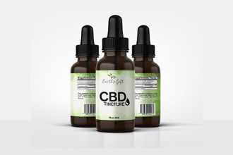 do modern attractive product label and cbd label design