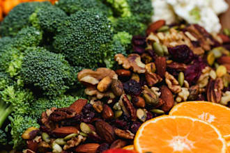 write content on food nutrition, health, fitness for you