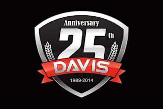 design 25 year anniversary automotive logo