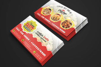 design restaurant, bakery, food professional business cards