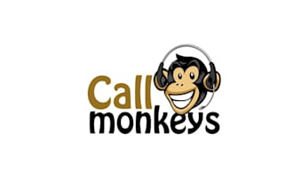 design call monkeys logo in  1 day