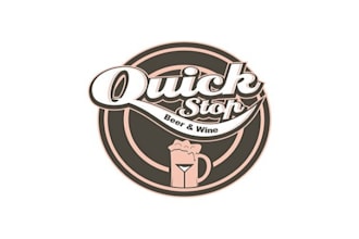 design quick stop beer and wine logo