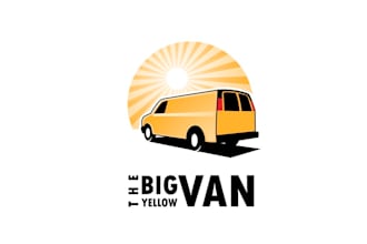 design the big yellow van company logo in 1 day