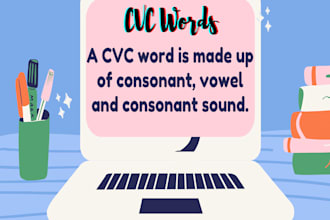 create slides about english reading development and activity sheets