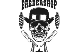 make a high quality  nice barber shop logo for you with new concept