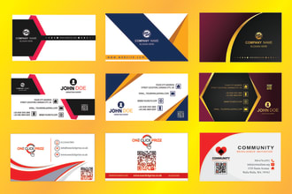 do professional double side business card design in 24 hour