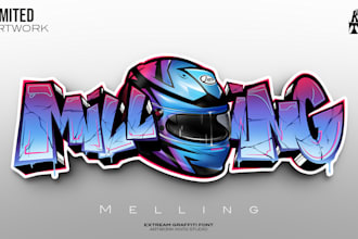 draw graffiti for your merch or business