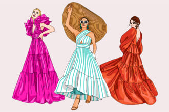 draw fashion vector illustration in my style