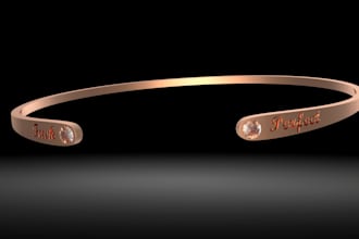 design any jewelry as a 3d cad model