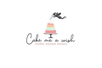 design a home cake baking logo for cakes made with fairy magic and sparkle