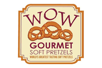 design wow gourmet soft pretzels logo in 1  day
