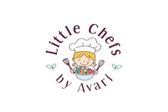 design a colorful funky logo for kids cooking classes