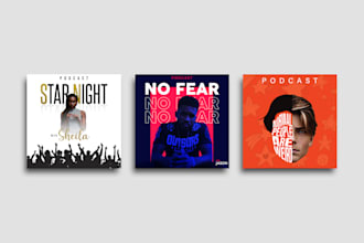 design professional podcast cover art, podcast artwork