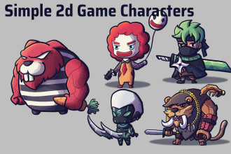 create simple 2d game characters