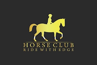 create a professional logo for a horse based site