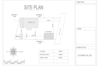 make site plan plot plan vicinity map for city permit