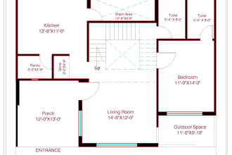 redraw 2d floor plan for real estate agent, etc in 24 hours