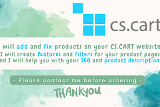 add or fix products on your cs cart