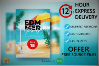 create flyers or posters  to market in social media