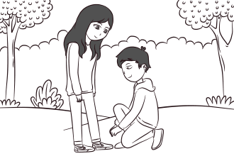 draw black and white funny cartoon line art for you