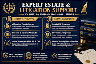 draft last wills, trusts, and court affidavits professionally