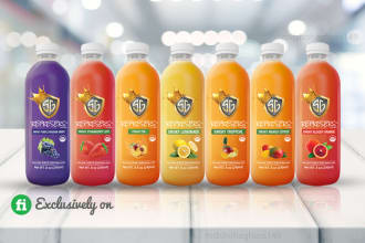 do perfect juice and beverage bottle label design