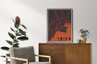 design a map poster plan of any city you want