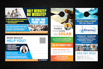 design door hanger, postcard, rack card, dl flyer
