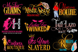 do amazing beauty, hair, eyelashes, nails, salon logo
