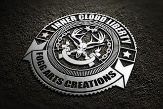 do design 3d metallic logo for you