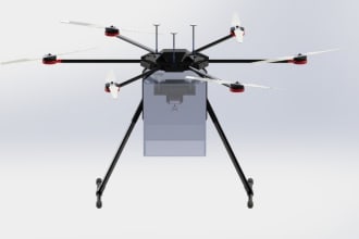 design a 3d model of a delivery drone