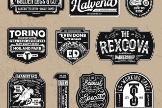 create amazing retro vintage, badge, and logo design