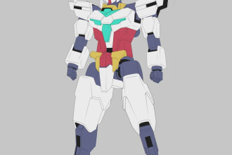 draw mecha, robot by your request