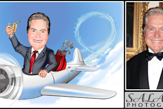 l will I will make a cartoonist portrait, cartoon portrait of you