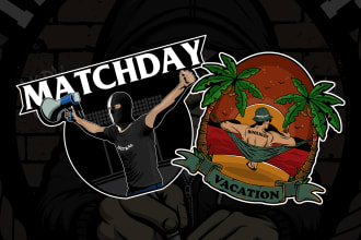 create ultras hooligan sticker streetwear graphic design