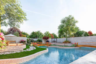 design your garden, pool area, backyard and terrace