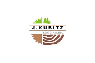 design outdoors man like logo for j kubitz logging inc