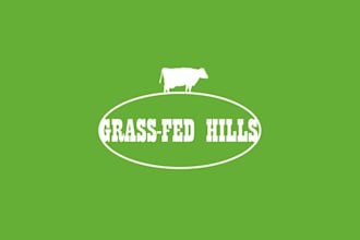 create a natural logo for grass fed farm
