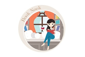 design creative book nook fun logo